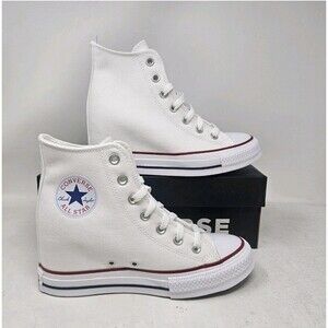 Converse All Star White Wedge Sneakers